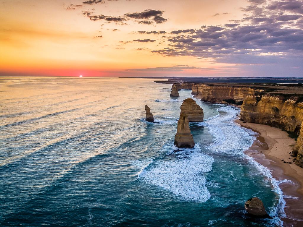 <span>11/50</span><h2>Twelve Apostles, VIC</h2><p>Created by erosion from the pounding Southern Ocean, the <a href="https://visit12apostles.com.au/" target="_blank">Twelve Apostles </a>are a road tripper’s dream. These limestone formations, located just off the Victorian coast on the Great Ocean Road continue to erode at a rate of two centimetres per year, meaning you still have some time to see the eight still standing. Packing the car already? Here's <a href="https://www.escape.com.au/travel-questions/great-ocean-road-how-to-do-this-classic-road-trip" target="_blank" rel="noopener">how to do the classic Great Ocean Road trip</a>.</p>