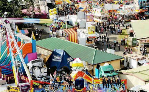 A shot from the top of the ferris wheel of the crowds that have been flocking to this year’s Bundaberg Show, with a wide range of attractions drawing people through the gates. . Picture: Darryn Smith