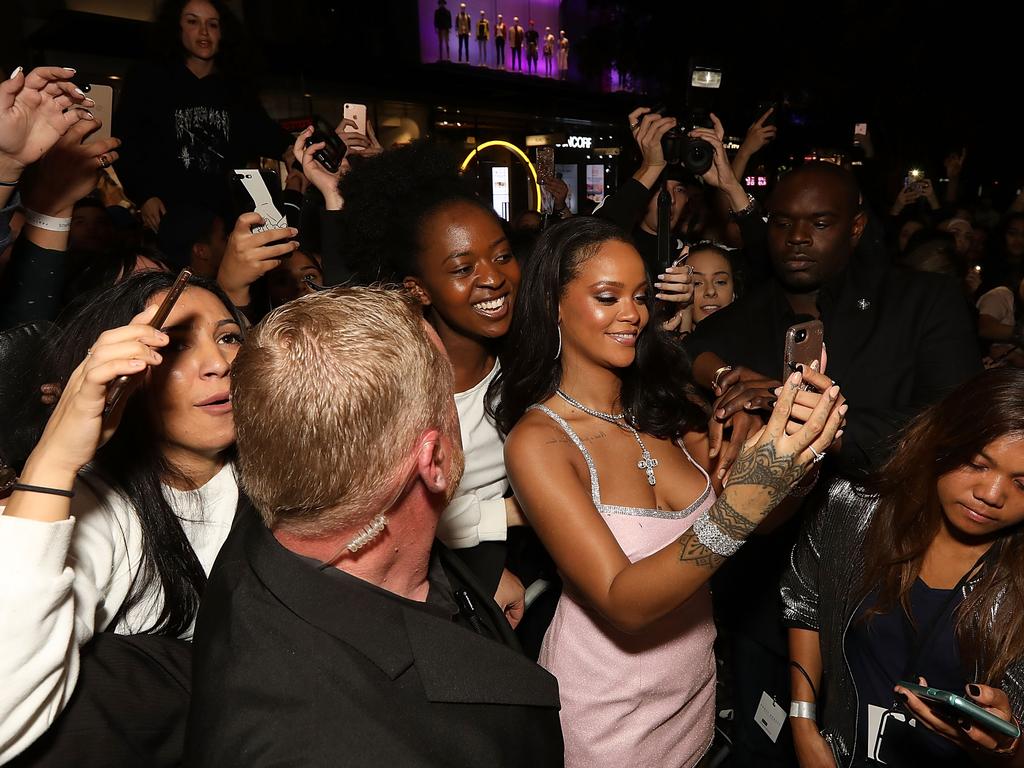 SYDNEY, AUSTRALIA - OCTOBER 03: Rihanna attends the Fenty Beauty by Rihanna Anniversary Event at Sephora Pitt Street store on October 3, 2018 in Sydney, Australia. (Photo by Caroline McCredie/Getty Images for Fenty Beauty by Rihanna)