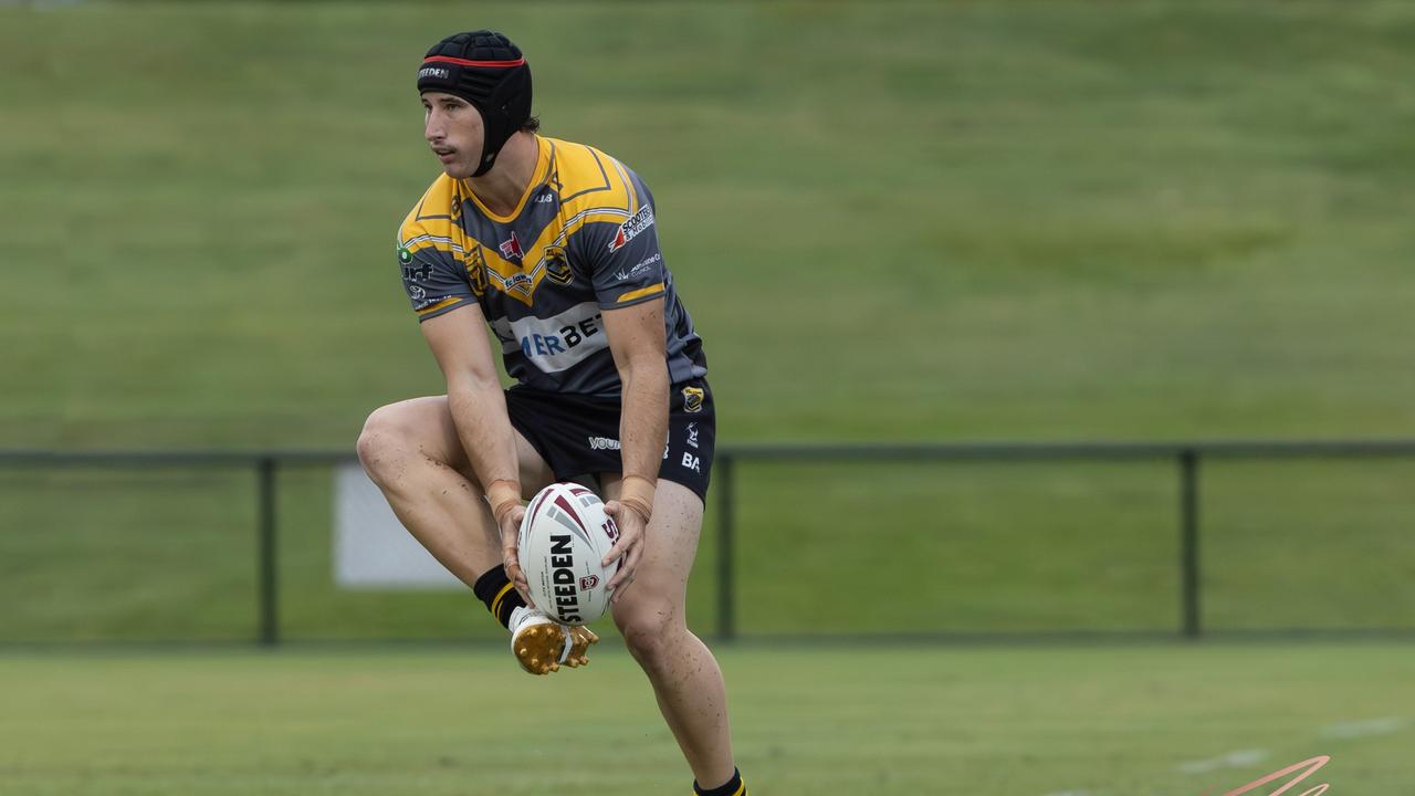 Rising Sunshine Coast Falcons talent Mason Peut in action. Picture: Nicola Anne Photography