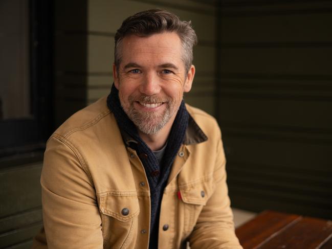 Patrick Brammall on publicity shoot at cottage in Randwick, NSW.