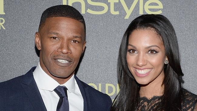 Jamie Foxx and daughter Corrine, who has just been announced as the 2016 Miss Golden Globe.