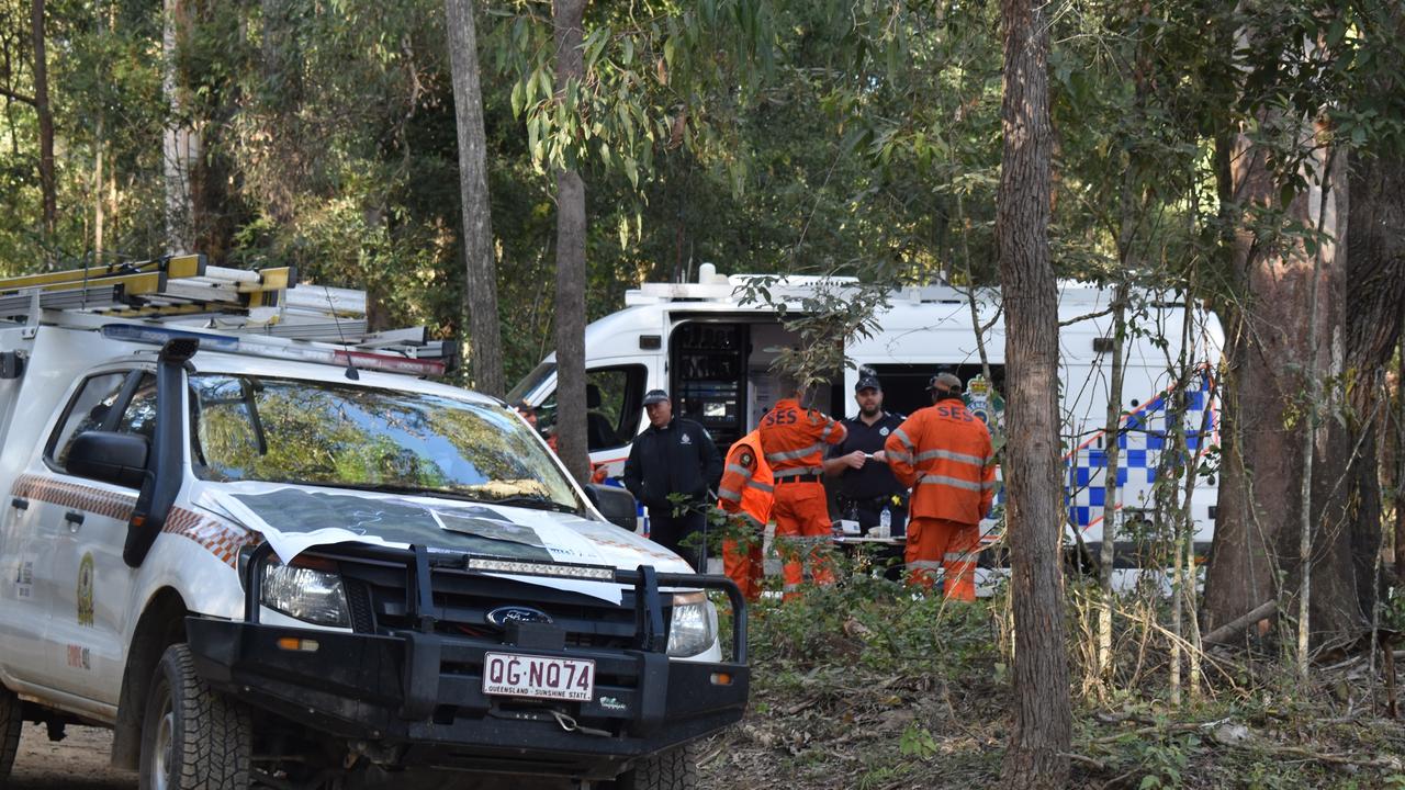 Rescue crews and volunteers at Imbil State Forest search for missing man Tarci Carey.