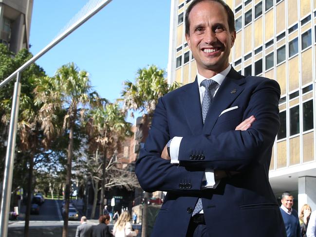 08/08/2019. Francesco De Ferrari, AMP CEO, pictured outside their headquarters in Sydney. Britta Campion / The Australian