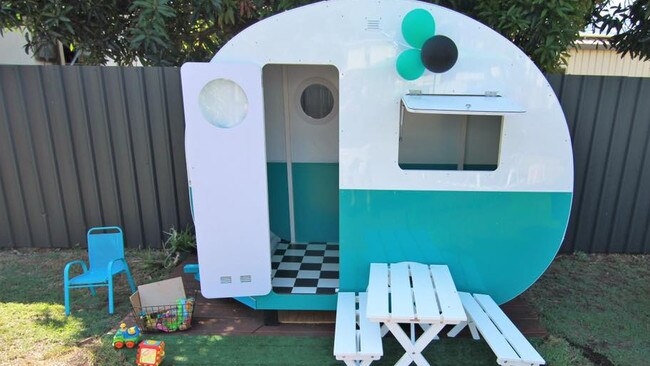 Neighbourhood Espresso's caravan cubby house was every child's dream.