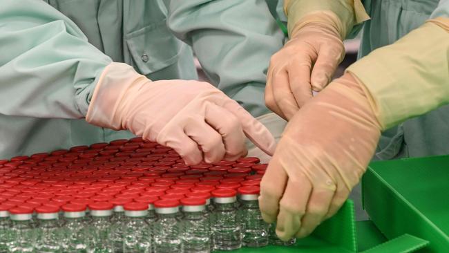 States and the federal government are at odds over supplies of the COVID-19 vaccine. Picture: AFP