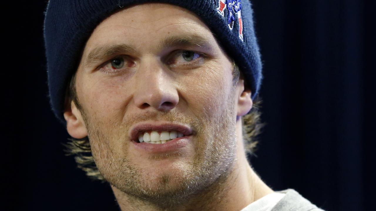 New England Patriots quarterback Tom Brady speaks at a news conference in Foxborough, Mass., Thursday, Jan. 22, 2015 where he addressed the issue of the NFL investigation of deflated footballs. (AP Photo/Elise Amendola)