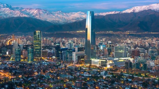 Chile's capital, Santiago, is surrounded by the Andes.