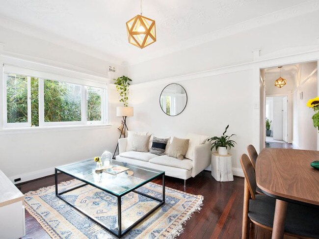 James’ new Bondi Beach apartment has high ceilings.