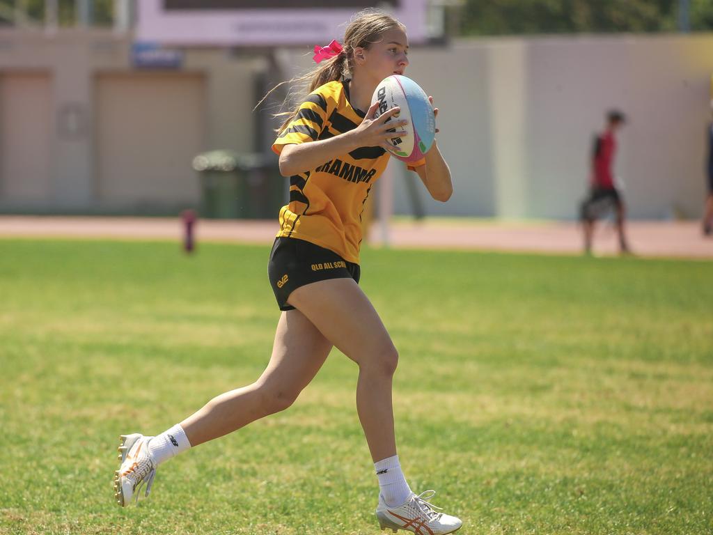 Townsville Grammar V St Pauls at the 2024 Gold Coast Titans All Schools Touch Football Picture: Glenn Campbell