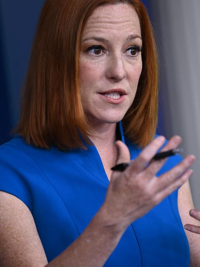 White House Press Secretary Jen Psaki. Picture: AFP