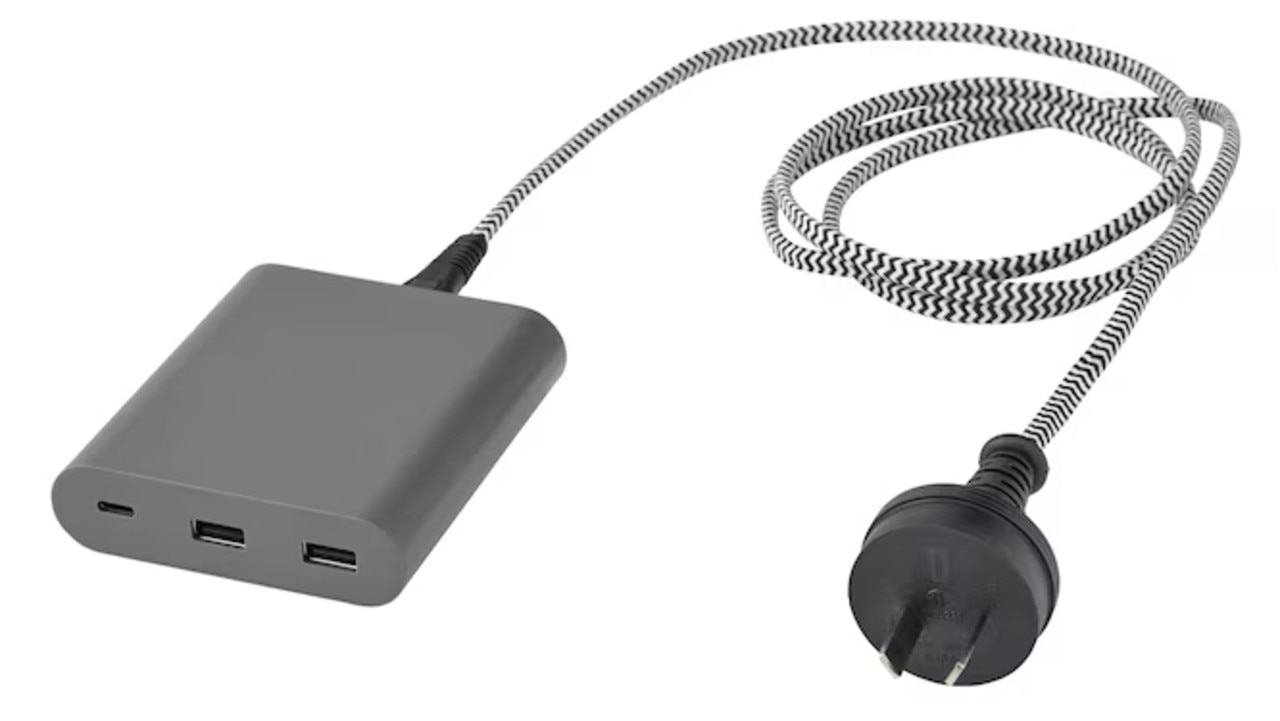 The ÅSKSTORM 40W USB charger in dark grey is being recalled. Picture: Ikea