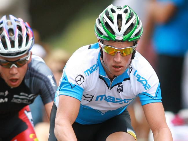 Jayco Bay Classic Stage 2 at Eastern Park. Elite Mens Mark Renshaw (blew a tyre with twon laps to go)