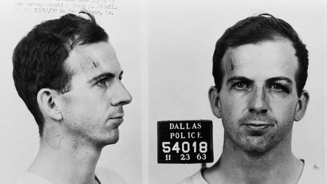 The Dallas Police Department mug shots of Lee Harvey Oswald following his arrest for possible involvement in the John F Kennedy assassination and the murder of Officer JD Tippit. Picture: Getty Images