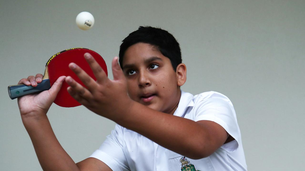 Trinity Anglican School student Adeepa Keerthiratne won 8 medals at the recent Queensland State Table Tennis Championships. Picture: Brendan Radke