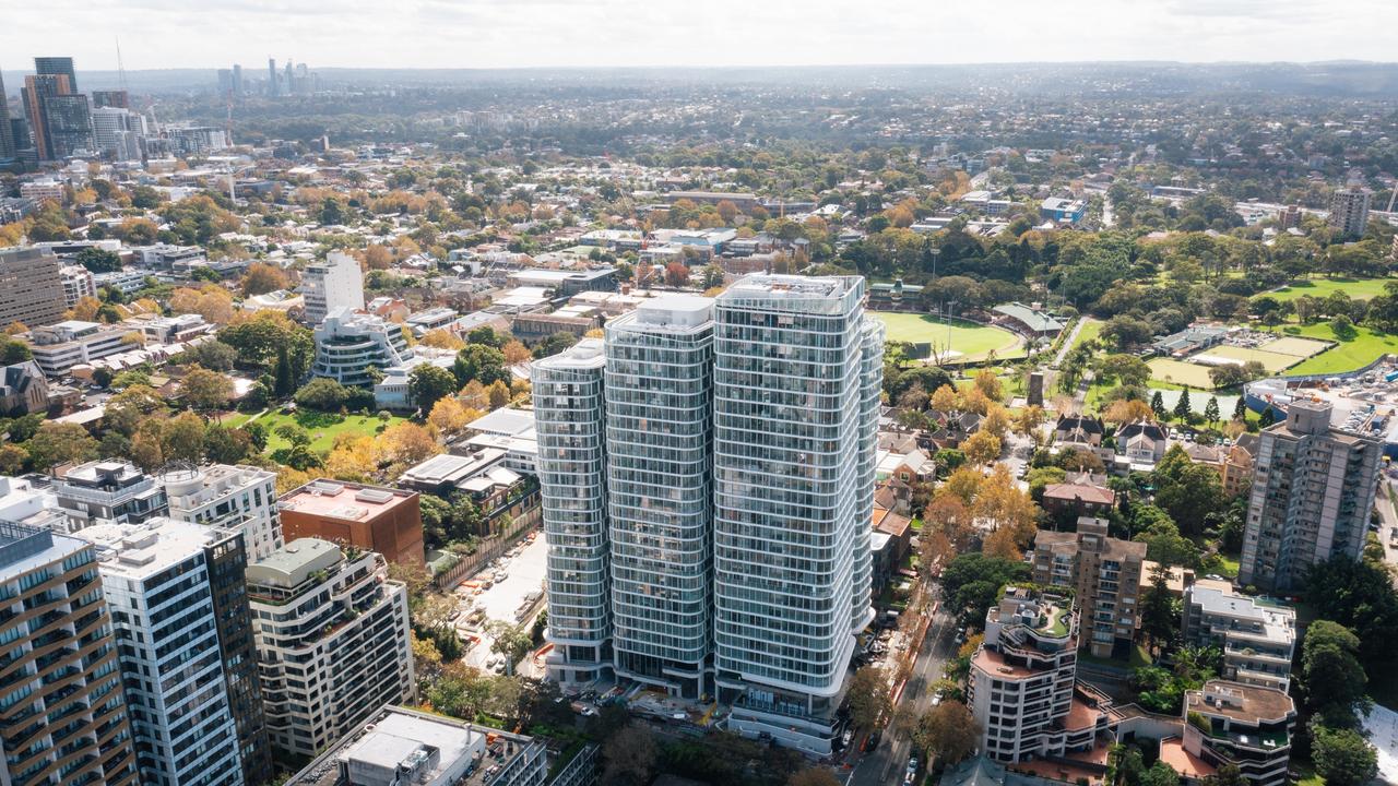 The 28-storey Aura development has 371 apartments.