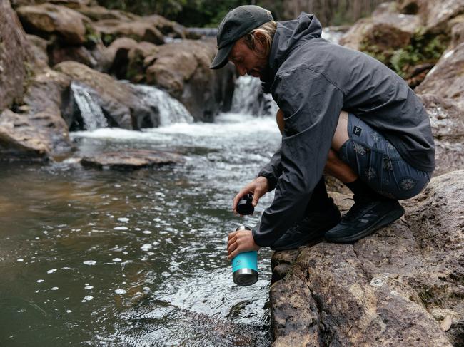 The pro surfer loves getting creative in nature. Picture: Leila Joy