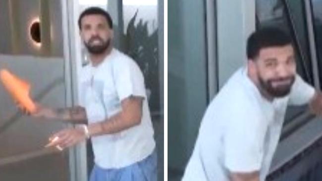 Rapper Drake in his Sydney hotel room.