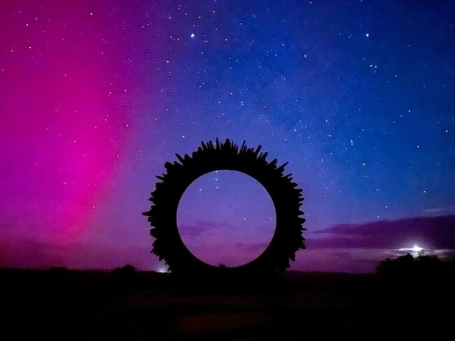 Bendleby Ranges by Kylie Luckraft. Aurora Australis over South Australia. Saturday, May  11, 2014. Picture: Supplied