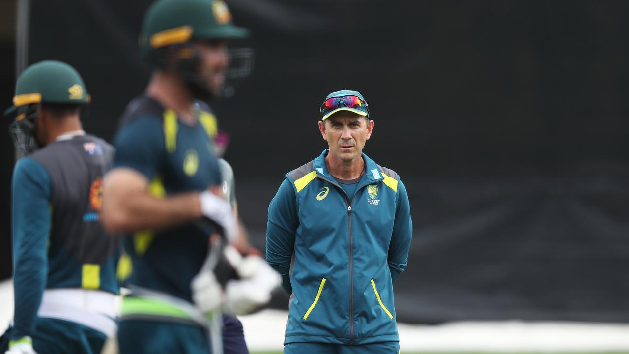 Australian coach Justin Langer was terse when asked about Glenn Maxwell’s batting position.