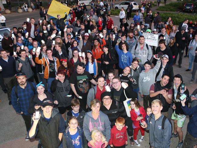 Almost 1000 people meet at Penrith City Library to play Pekemon Go! Picture: Stephen Cooper