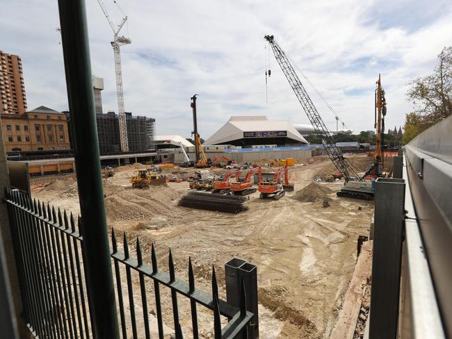 Construction companies are relying on JobKeeper more than any other sector in South Australia, new figures show as the government considers changes to the $1500-a-fortnight payment. Picture: Tait Schmaal