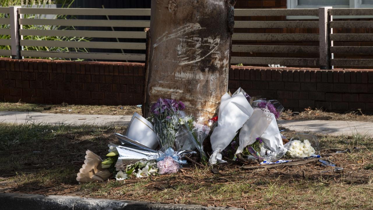 A memorial has been established at the scene of the crash. Picture: NCA NewsWire/ Monique Harmer