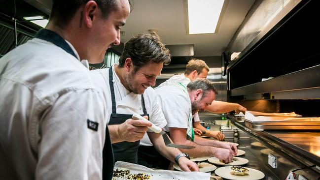 James Viles and Joel Bickford keep The Gantry ticking over. Picture: Anna Kucera