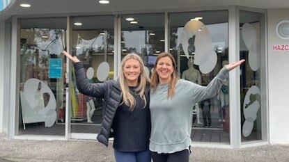 The Babes Project's Helen Parker and Annie Buruma outside the charity's new home at AquaHub in Croydon