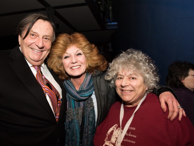 Barry Humphries, Rula Lenska and Miriam Margolyes. Picture: Hampstead Theatre