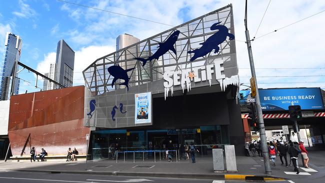 Tourist landmarks in the area include the family-friendly Melbourne Aquarium. Picture: Mike Keating