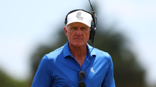 LIV Golf chief executive Greg Norman says 72-hole events have been discussed. Picture: Megan Briggs/Getty Images/AFP