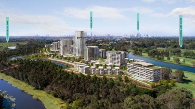 Clive Palmer is moving ahead with his plan to build a new town in Robina.