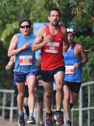 City2Surf 2017. Female winner (859) Claire Johnson, (94) Jon Clark and (172) Gareth Edwards. PICTURE: Patrina Malone