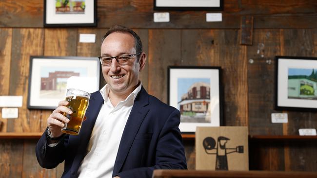 Clubs NSW CEO Josh Landis at Batch Brewery in Marrickville. Picture: Jonathan Ng