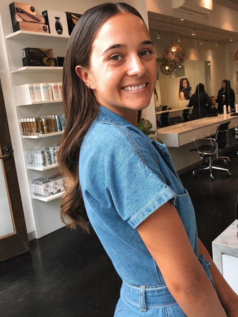 Olivia Burke — Brownlow red carpet preparations. Picture: onetwoagency_/Instagram