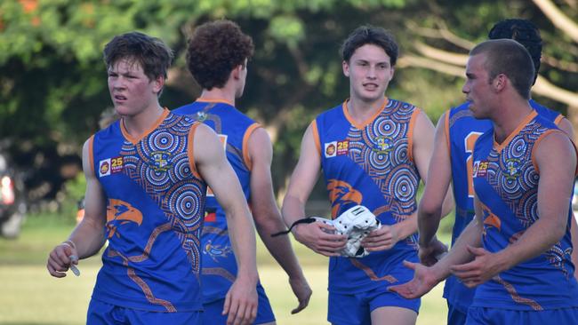 AIC First XVIII AFL footy game between Marist College Ashgrove and St Laurenceâ&#128;&#153;s College. Friday March 3. Picture, Nick Tucker.