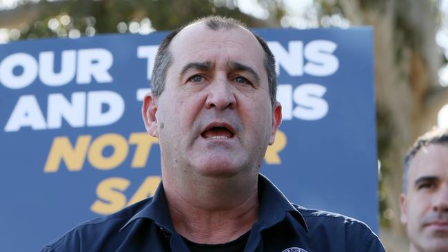 RTBU SA and NT Branch Secretary Darren Phillips. Picture: AAP/Emma Brasier