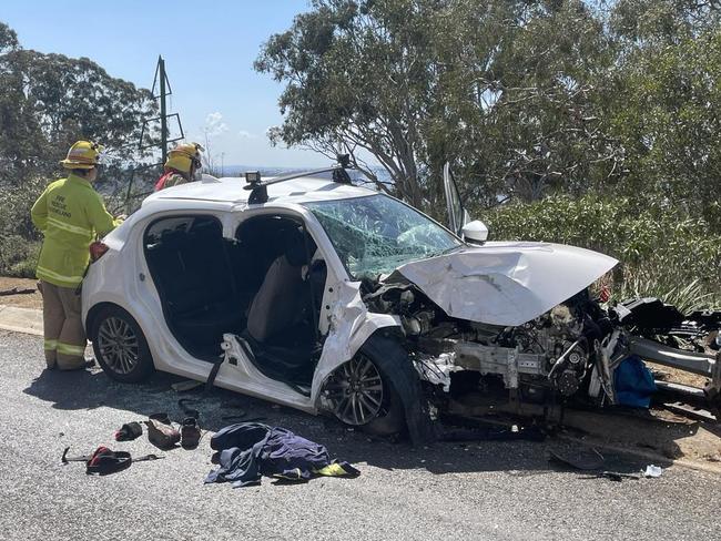 Man left in serious condition after car smashes into power pole