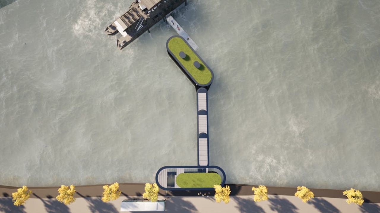 Concept design of proposed new Derwent Ferry terminal at Sandy Bay. Picture: Hobart City Council