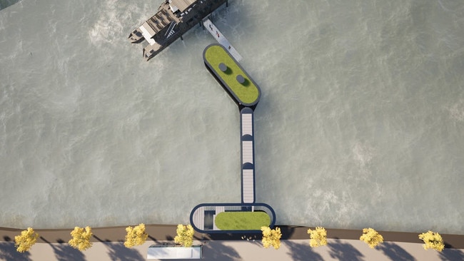 Concept design of proposed new Derwent Ferry terminal at Sandy Bay. Picture: Hobart City Council
