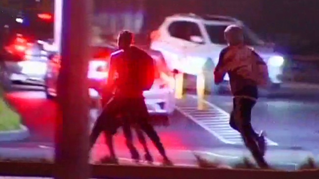 Teens running the streets in Melbourne. Picture: 7News