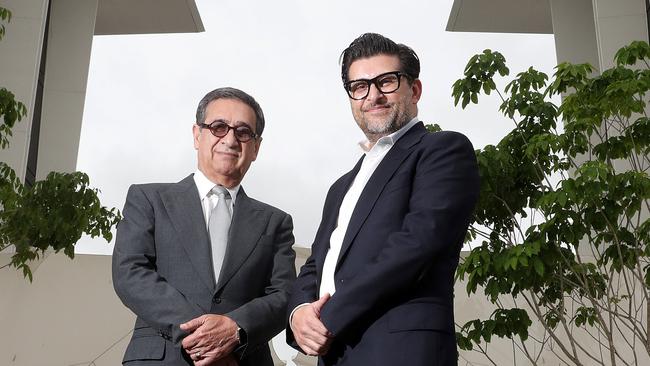 Sunland founder Soheil Abedian with managing director Sahba Abedian. Photo by Richard Gosling