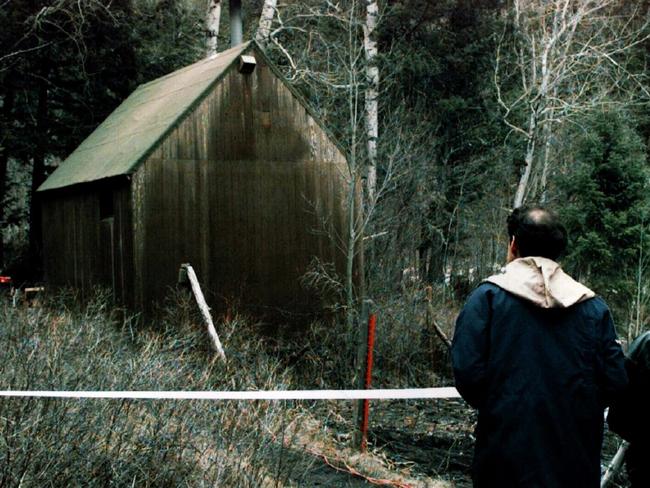 The small remote mountain cabin where Kaczynski lived.