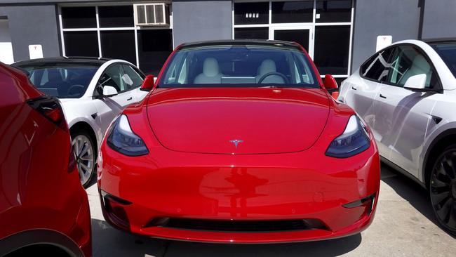 Shares in Tesla have surged after news of a stock split. Picture: Scott Olson/Getty Images/AFP