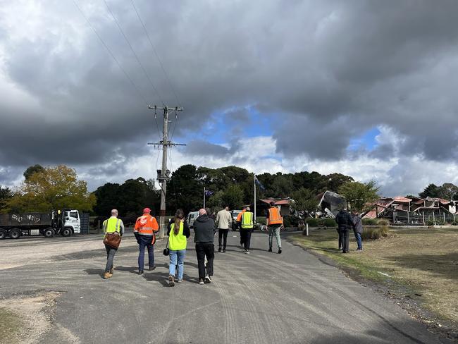 Insurance teams and a demolition crew were also in attendance on Wednesday morning to assess the damage. Picture: Nilsson Jones