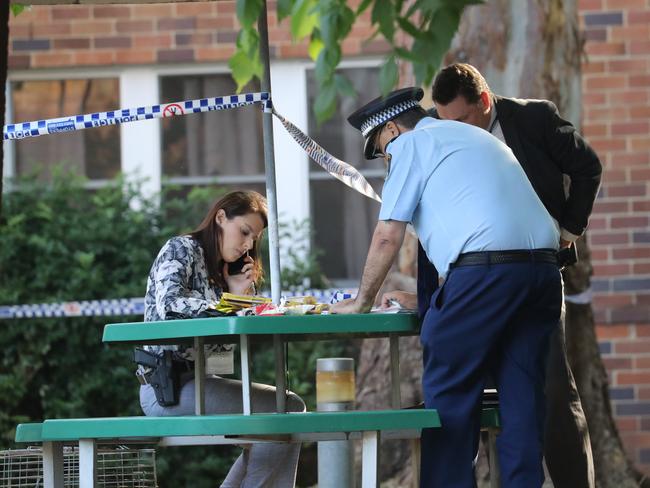 Two mental health professionals reported to the court that Kemball could be acquitted of murder because of his diseased mind. Police had blocked off the entire street as part of the crime scene last year. Picture: Rohan Kelly.