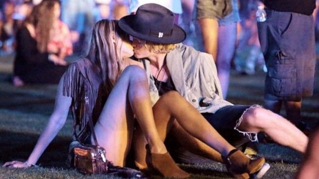 Cody Simpson and Gigi Hadid in April 2015 at Coachella. Picture: Instagram