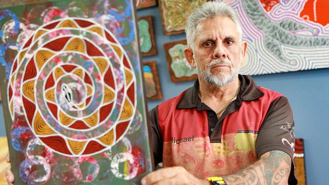 Clontarf indigenous artist Michael Connolly said the ruling was a step in the right direction for Aboriginal artists. Picture: AAP/ Sarah Marshall