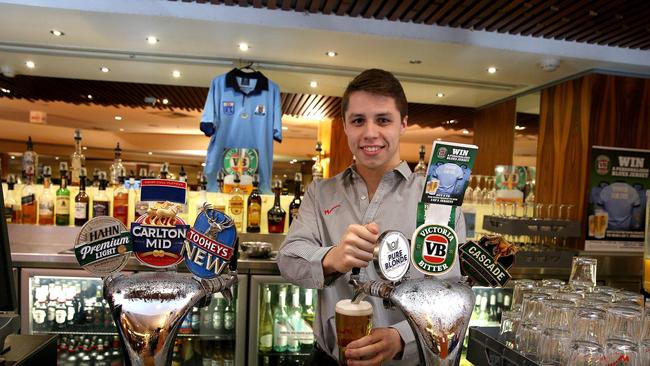 Jacob works part time at Blacktown Workers Club when he is not training.